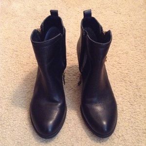 Black Franco Sarto heeled booties